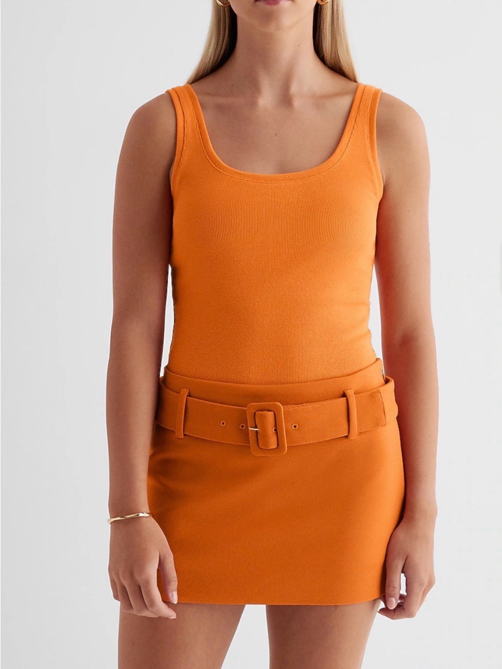 EXPRESS 🎃 Orange Belted Mini Skort NWT!